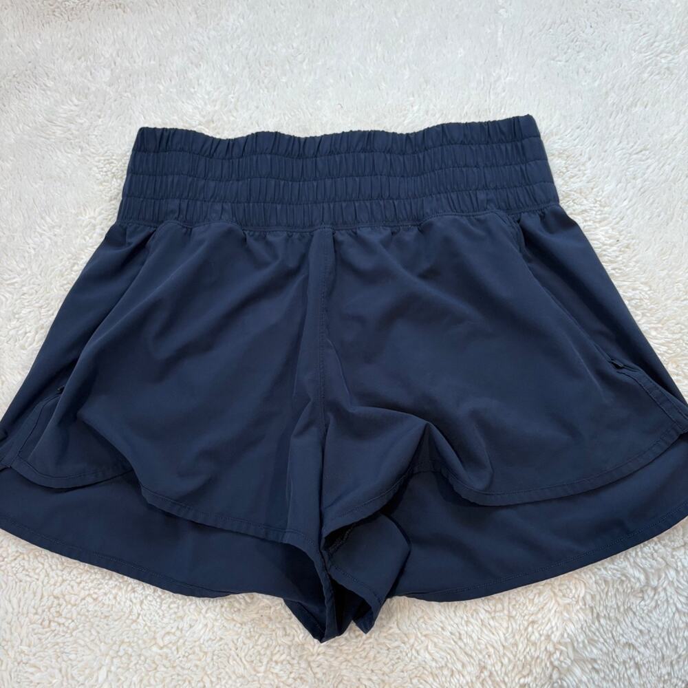 Abercrombie&Fitch Women YPB Navy Runnin Shorts L Sports Casual Athleisure Preppy
